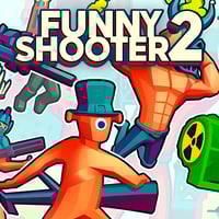 A cartoonish image of Funny Shooter 2 game cover.
